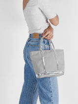 Handtas Le Cabas Pailletten Vanessa bruno Violet cabas 1V40435-vue-porte